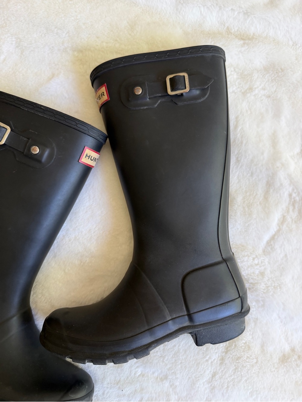 Hunter Boots Black Tall Girl’s Size 3 - Picture 3 of 14